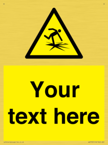 Custom warning thin ice